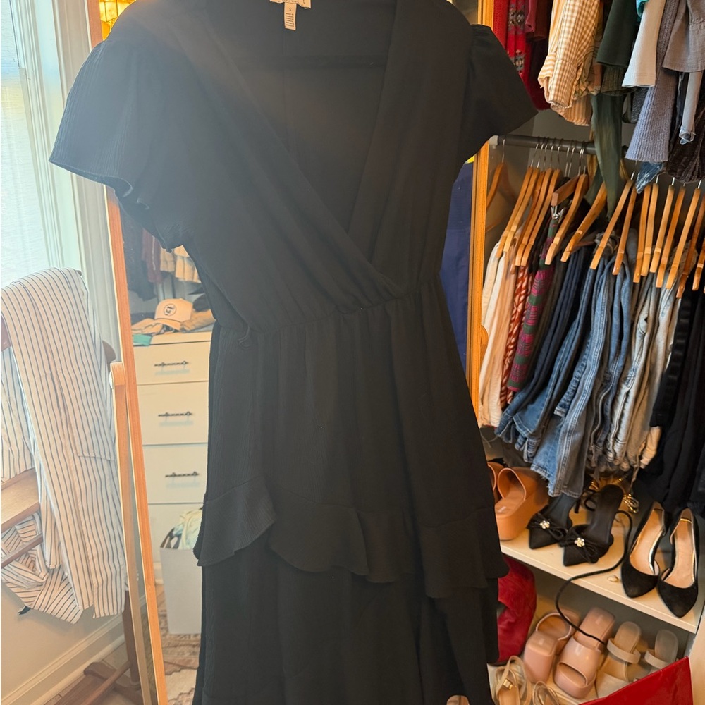Chic Black High Low Women's Dress